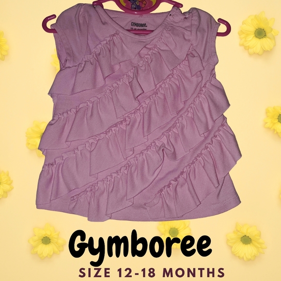 Gymboree Other - Gymboree Girl's Pink Ruffle Shirt Size 12-18 Mo